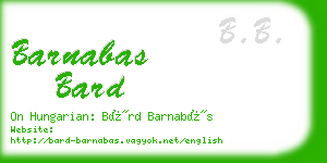 barnabas bard business card